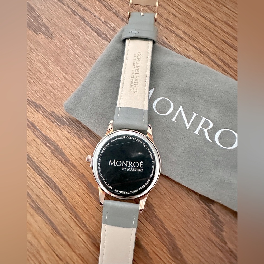 New!! Monroe Rose Gold and Grey Watch - Picture 4 of 4